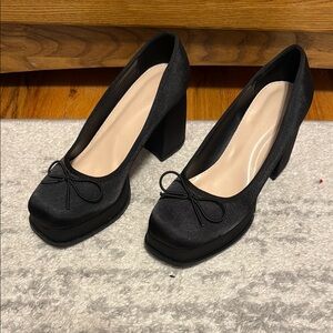 Elegant Black Women's Block Heels